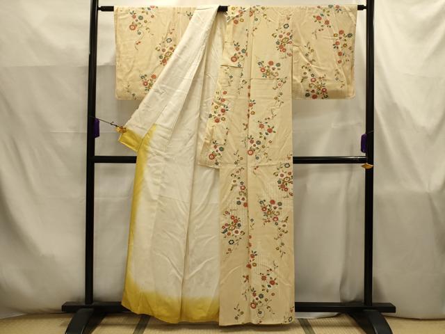 平和屋着物■上質な小紋　花唐草文　正絹　逸品　AABJ7777sx