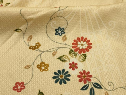 平和屋着物■上質な小紋　花唐草文　正絹　逸品　AABJ7777sx