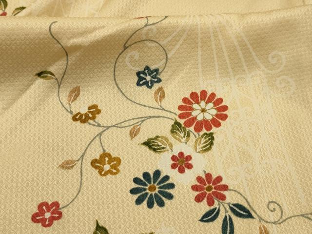 平和屋着物■上質な小紋　花唐草文　正絹　逸品　AABJ7777sx