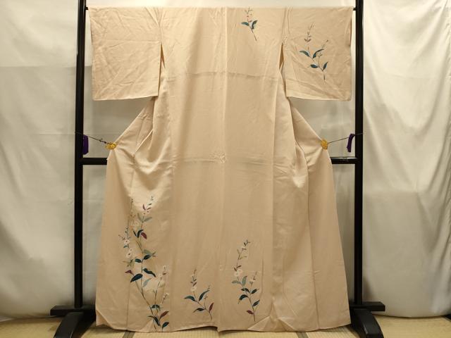 平和屋着物■訪問着　草花文　正絹　逸品　AABJ7779sx