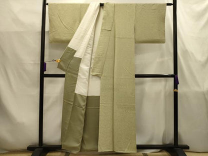 平和屋着物■豪華色留袖　流水草花地紋　蒸栗色　正絹　逸品　AABJ7780sx