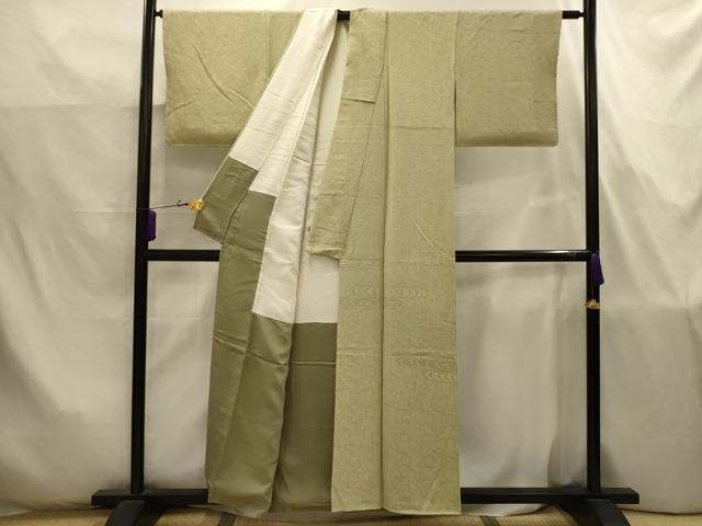 平和屋着物■豪華色留袖　流水草花地紋　蒸栗色　正絹　逸品　AABJ7780sx