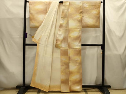 平和屋着物■上質な小紋　雲霞文　正絹　逸品　AABJ7782sx