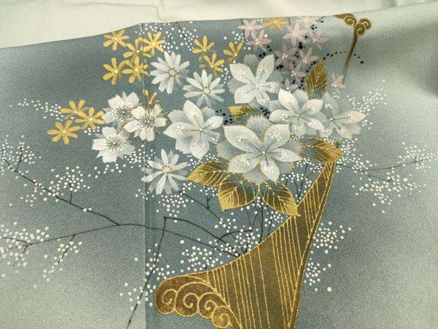 平和屋着物■訪問着　花束文　暈し染め　金彩　三越扱い　正絹　逸品　AABJ7783sx