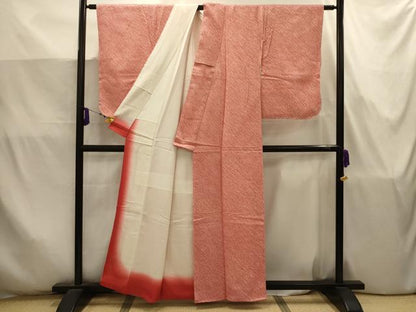 平和屋着物■大変加工の良い総絞り小紋　正絹　逸品　AABJ7787sx