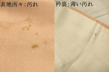 平和屋着物■訪問着　地紙重ね草花文　正絹　逸品　AABJ7790sx