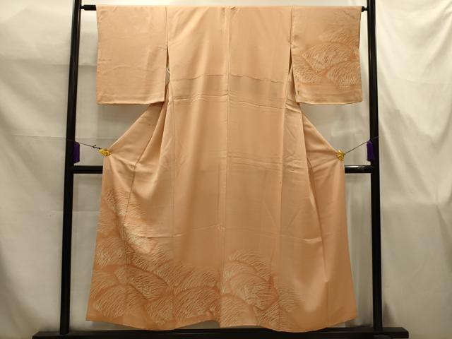 平和屋着物■訪問着　地紙重ね草花文　正絹　逸品　AABJ7790sx