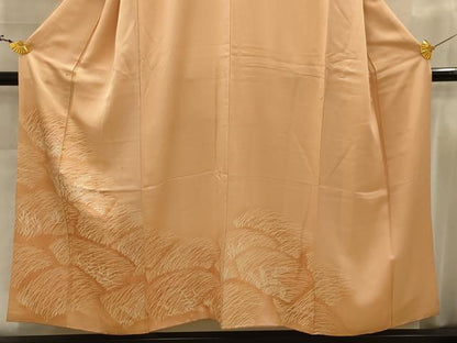 平和屋着物■訪問着　地紙重ね草花文　正絹　逸品　AABJ7790sx