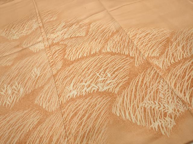 平和屋着物■訪問着　地紙重ね草花文　正絹　逸品　AABJ7790sx