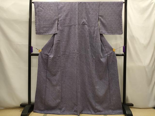 平和屋着物■大変加工の良い総絞り小紋　手絞り　反端付き　正絹　逸品　AABJ7791sx