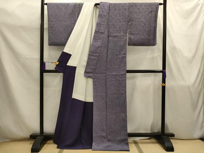 平和屋着物■大変加工の良い総絞り小紋　手絞り　反端付き　正絹　逸品　AABJ7791sx
