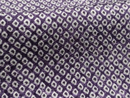 平和屋着物■大変加工の良い総絞り小紋　手絞り　反端付き　正絹　逸品　AABJ7791sx