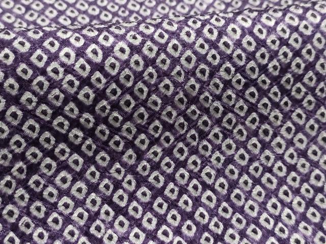 平和屋着物■大変加工の良い総絞り小紋　手絞り　反端付き　正絹　逸品　AABJ7791sx