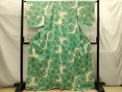 平和屋着物■上質な小紋　花づくし　正絹　逸品　AABJ7796sx