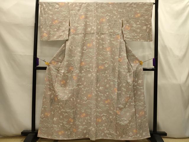平和屋着物■上質な小紋　松竹梅宝づくし　正絹　逸品　AABJ7798sx