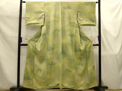 平和屋着物■上質な小紋　地紋起こし　色紙重ね花文　暈し染め　正絹　逸品　AABJ7799sx