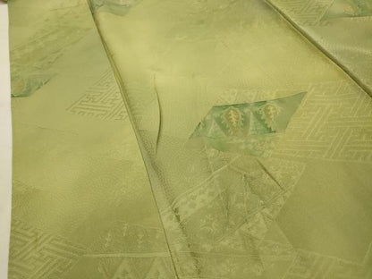 平和屋着物■上質な小紋　地紋起こし　色紙重ね花文　暈し染め　正絹　逸品　AABJ7799sx