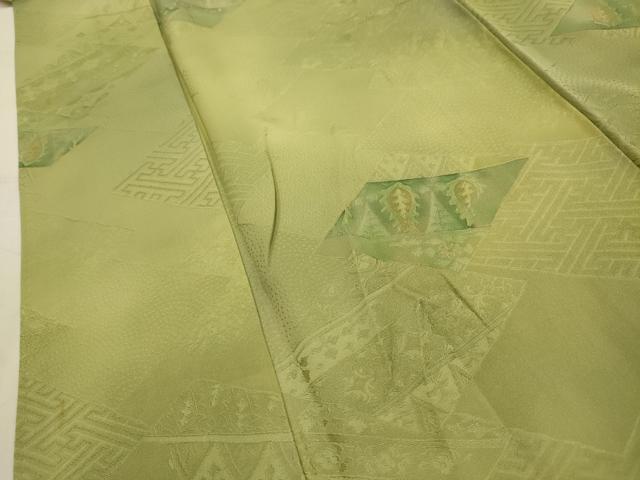 平和屋着物■上質な小紋　地紋起こし　色紙重ね花文　暈し染め　正絹　逸品　AABJ7799sx