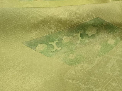 平和屋着物■上質な小紋　地紋起こし　色紙重ね花文　暈し染め　正絹　逸品　AABJ7799sx