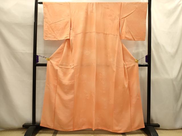 平和屋着物■上質な小紋　笹の葉地紋　暈し染め　正絹　逸品　AABJ7802sx