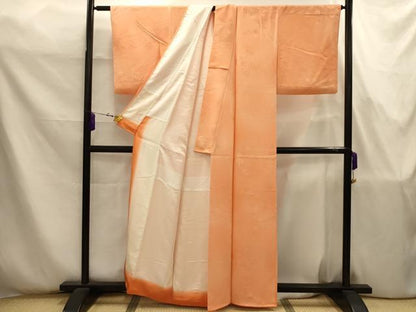 平和屋着物■上質な小紋　笹の葉地紋　暈し染め　正絹　逸品　AABJ7802sx