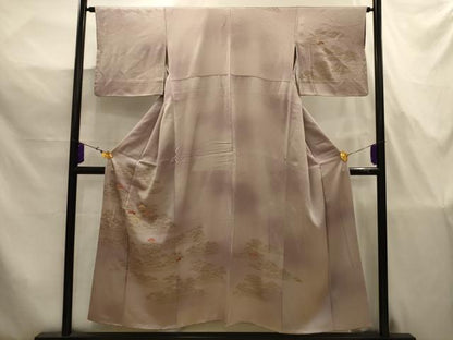 平和屋着物■訪問着　刺繍　浜松文　暈し染め　金糸　金彩　正絹　逸品　AABJ7806sx