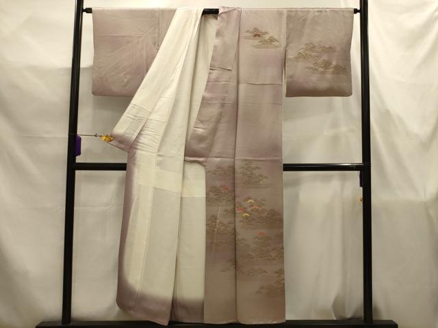 平和屋着物■訪問着　刺繍　浜松文　暈し染め　金糸　金彩　正絹　逸品　AABJ7806sx