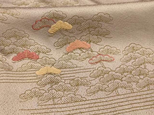平和屋着物■訪問着　刺繍　浜松文　暈し染め　金糸　金彩　正絹　逸品　AABJ7806sx