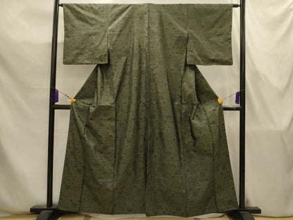 平和屋着物■本場大島紬　草花文　正絹　逸品　AABJ7808sx