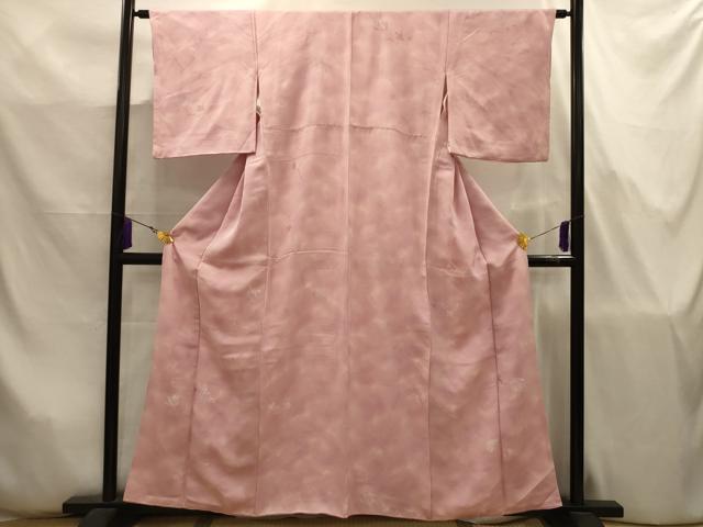 平和屋着物■上質な小紋　枝花地紋　暈し染め　正絹　逸品　AABJ7812sx