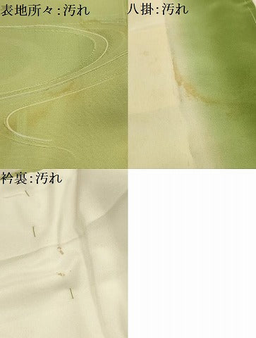 平和屋着物■上質な小紋　地紋起こし　流水文　暈し染め　正絹　逸品　AABJ7816sx