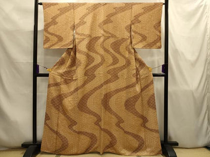 平和屋着物■上質な小紋　流水吉祥文　正絹　逸品　AABJ7817sx