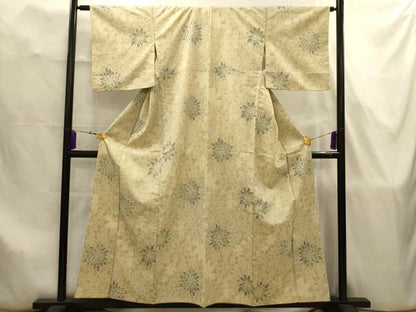 平和屋着物■上質な紬　100亀甲　舞花文　AABJ7827sx