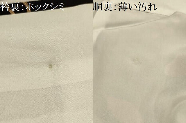 平和屋着物■上質な小紋　ろうけつ染め　枝花文　黒地　正絹　逸品　AABJ7837sx