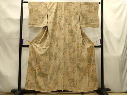 平和屋着物■上質な小紋　草花文　正絹　逸品　AABJ7838sx