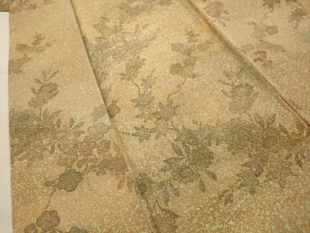 平和屋着物■上質な小紋　草花文　正絹　逸品　AABJ7838sx