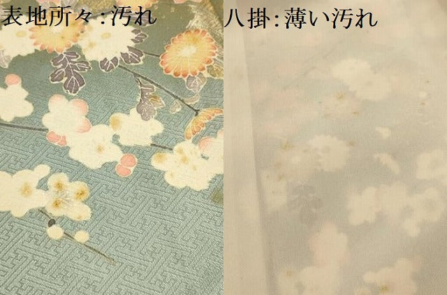 平和屋着物■訪問着　友禅　枝花文　暈し染め　正絹　逸品　AABJ7846sx