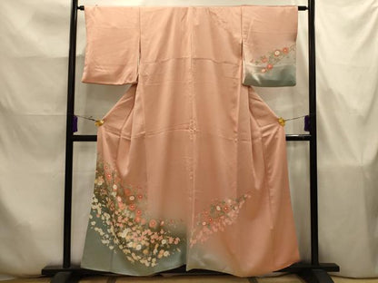 平和屋着物■訪問着　友禅　枝花文　暈し染め　正絹　逸品　AABJ7846sx