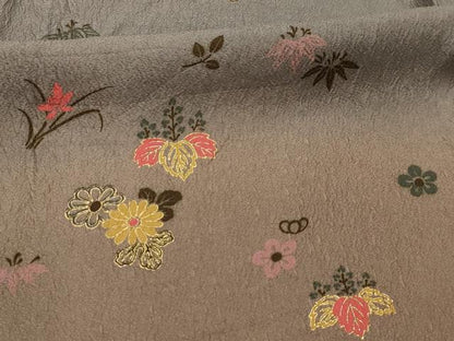 平和屋着物■訪問着　草花文　暈し染め　金彩　正絹　逸品　AABJ7849sx