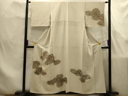 平和屋着物■訪問着　君取花文　竹屋町刺繍　金糸　金彩　正絹　逸品　AABJ7867sx