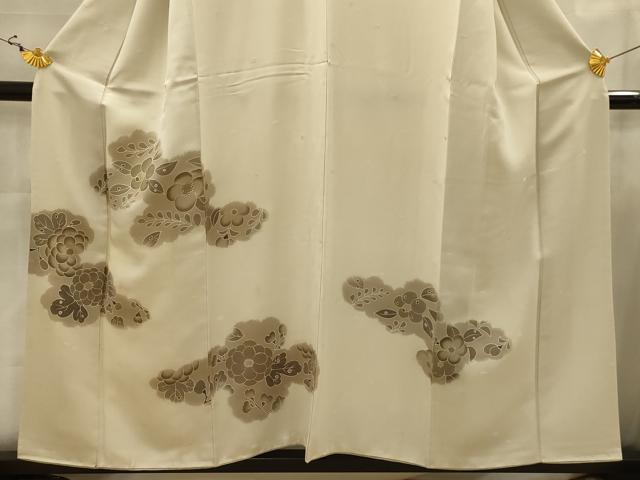 平和屋着物■訪問着　君取花文　竹屋町刺繍　金糸　金彩　正絹　逸品　AABJ7867sx