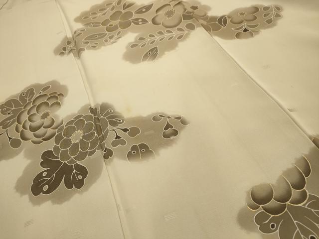 平和屋着物■訪問着　君取花文　竹屋町刺繍　金糸　金彩　正絹　逸品　AABJ7867sx