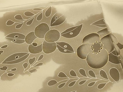 平和屋着物■訪問着　君取花文　竹屋町刺繍　金糸　金彩　正絹　逸品　AABJ7867sx