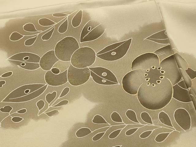 平和屋着物■訪問着　君取花文　竹屋町刺繍　金糸　金彩　正絹　逸品　AABJ7867sx