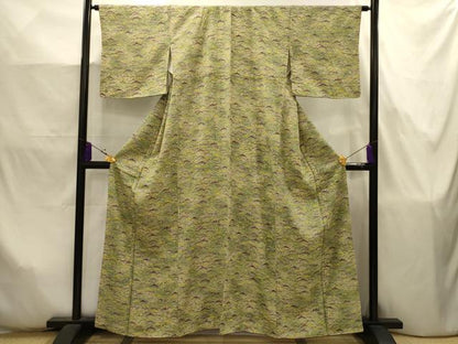 平和屋着物■上質な小紋　雪芝文　正絹　逸品　AABJ7871sx