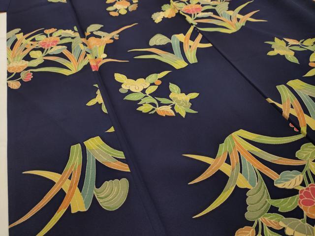 平和屋着物■上質な小紋　草花文　正絹　逸品　AABJ7874sx
