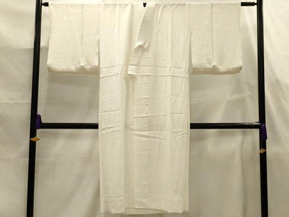 平和屋着物■長襦袢　無双仕立て　雪芝文　生成り色　正絹　逸品　AABJ7875sx