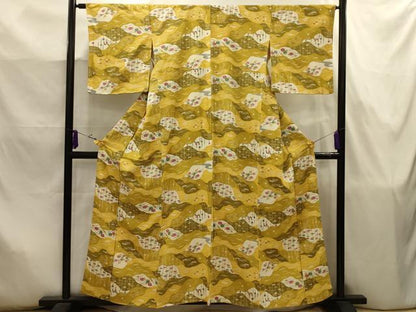 平和屋着物■上質な小紋　松竹梅風景文　正絹　逸品　AABJ7883sx
