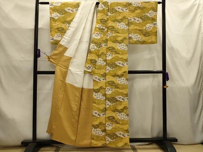 平和屋着物■上質な小紋　松竹梅風景文　正絹　逸品　AABJ7883sx