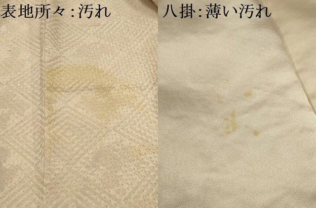 平和屋着物■訪問着　絞り　駒刺繍　草花文　銀彩　正絹　逸品　AABJ7887sx